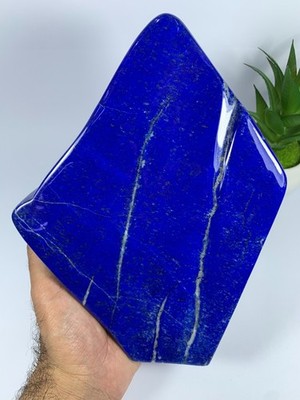 2,55 kg Lapislazuli Freeform polierter Trommel, raue Heilkristallprobe
