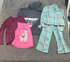 Justice Girls Lot of 4 Misc Tops Hoodie Pajamas Sizes 8