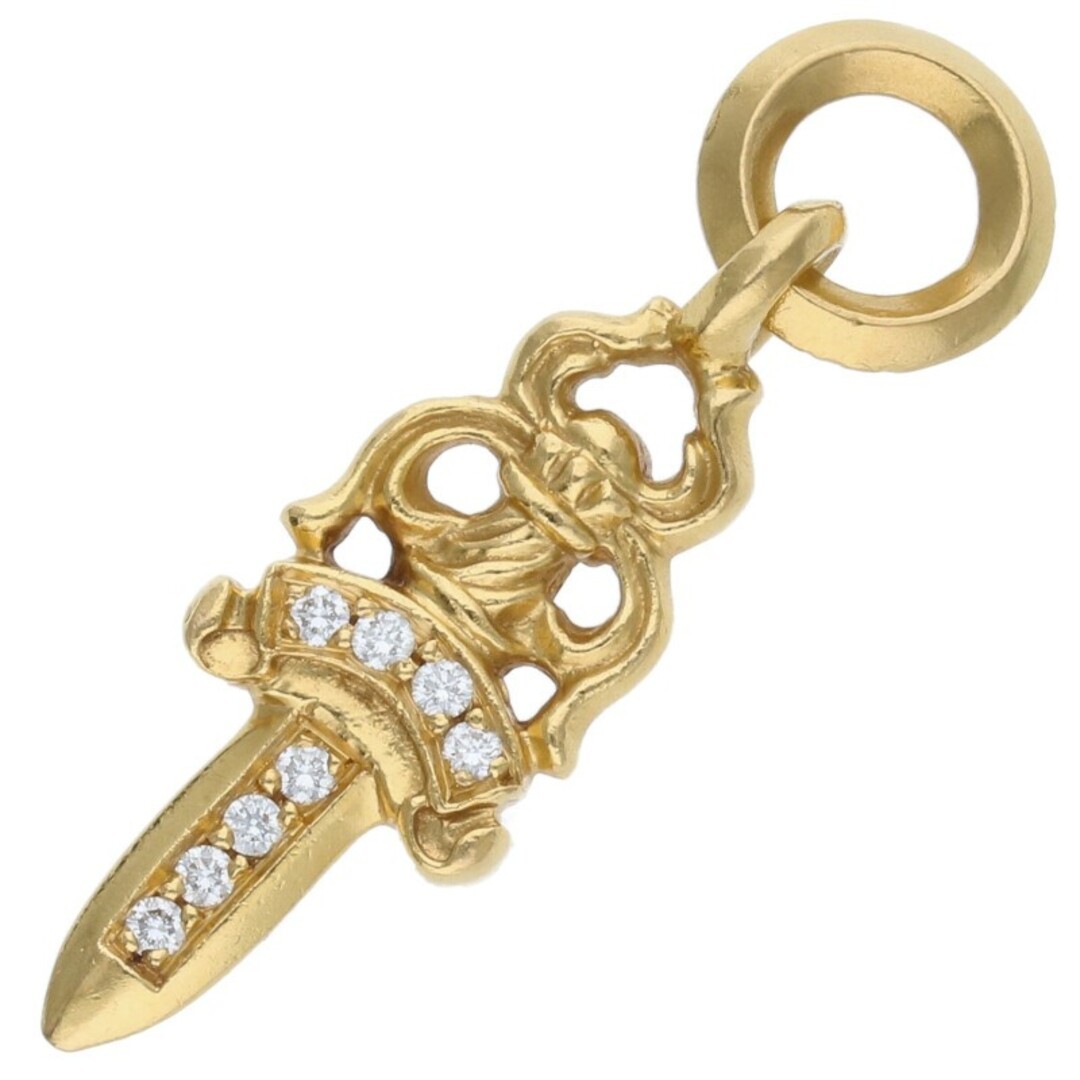 Chrome Hearts 22k #5Dagger P DMND #5 Dagger Charm Pave Diamond Gold Used afd2e98 thumbnail 2