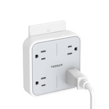 Tessan Multi Plug Outlet Extender Surge Protector Splitter 4 Outlets Wall