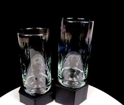Libbey Glass Company Impressions Crisa Dimpled 2Pc Vintage 6'' Cooler Glass 2006