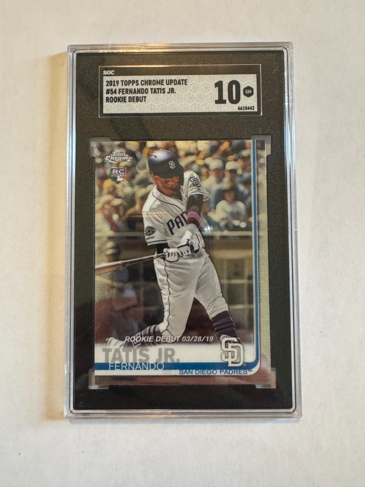 2019 Topps Chrome Update Fernando Tatis Jr. RC Rookie #54 Padres SGC 10 💎