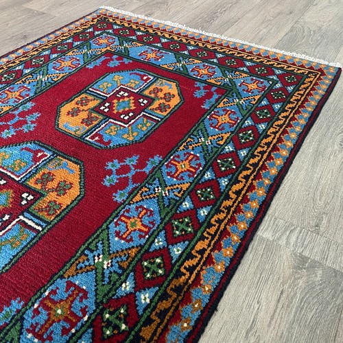126 x 78cm Vintage Handmade Afghan Carpet Aqcha Traditional Oriental Wool Rug - Picture 13 of 24