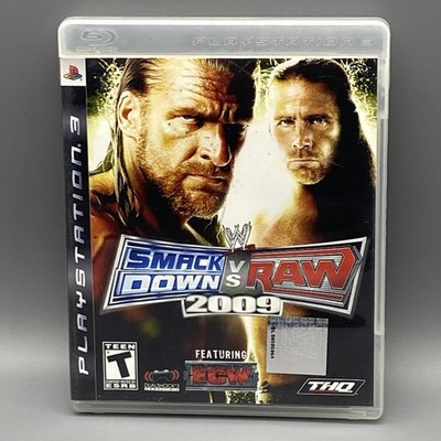 WWE SmackDown Vs Raw 2009 PlayStation 3 PS3 Wrestling Game T NTSC-U/C CIB THQ