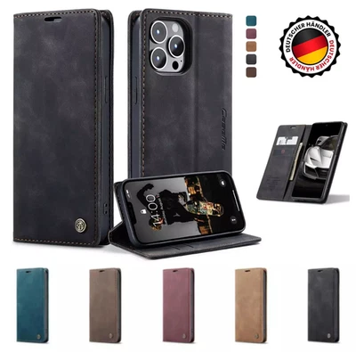 Handy Hülle Iphone 17 16 15 14 13 12 11 Plus Pro Max Air Klapphülle Tasche Case - Bild 1 von 4