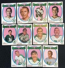 1971-72 O-PEE-CHEE MINNESOTA NORTH STARS 11 Card Lot - Danny Grant Gump Worsley
