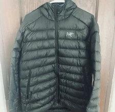 Arc'teryx Cerium LT Men's Down Hoody Hooded Jacket Large Black Goose Down Patch