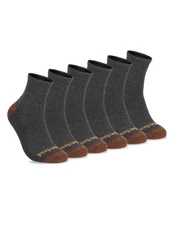 Mens Socks, Comfort Quarter Socks, Arch Support, Padded Cushion, Moisture Con...
