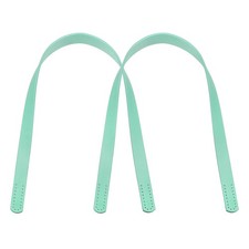 Leather Bag Handle, 2Pcs 23.6" l 1/16" W Leather Purse Strap, Light Blue