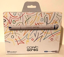 Copic Acrea 24 Color Set Water-Based / Opaque Markers Pens NEW!