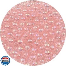 Mulutoo 400Pcs 8mm Acrylic AB Colors Round Beads Acrylic Beads Ro