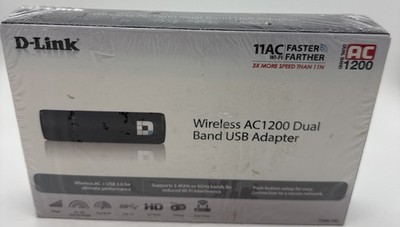 D-link Wireless Ac1200 Dual Band USB Adapter Model DWA-182 BRAND NEW SEALED