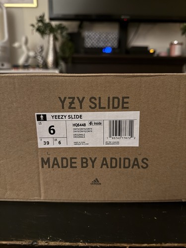 Adidas Yeezy Slide Onyx (HQ6448) Herren Größe 6 (100 % authentisch mit Etikett)