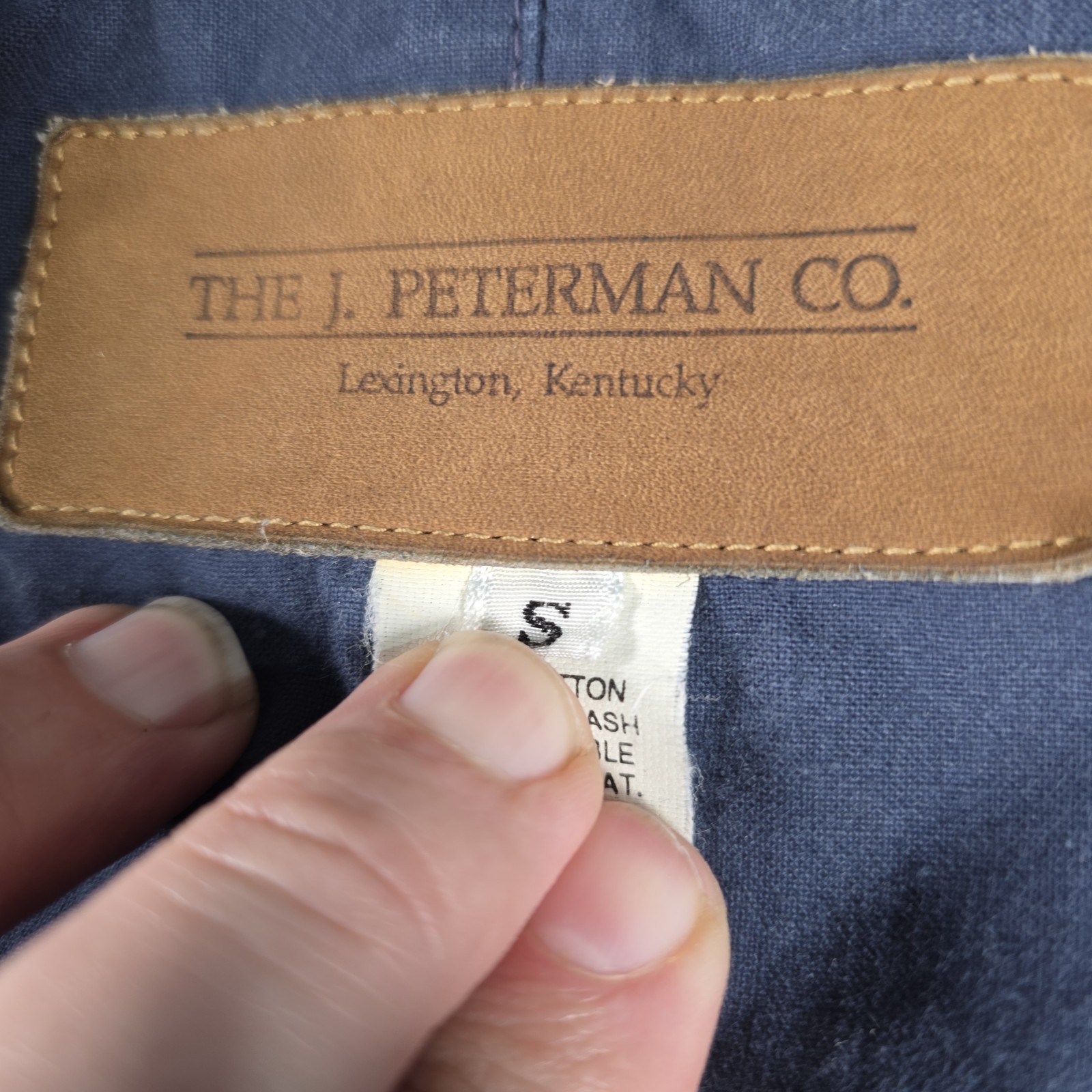 J. Peterman Horsemans 80s Duster Ranchers Coverall Jacket Equestrian Denim Small image 3