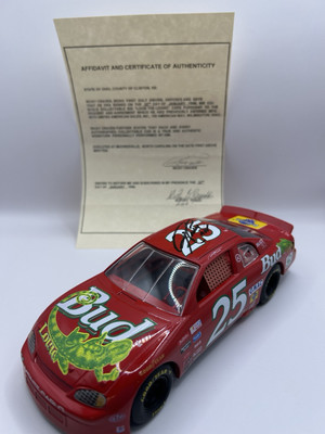 Ricky Craven #25 Signed Autographed Bud Louie the Lizard DieCast NASCAR Car COA