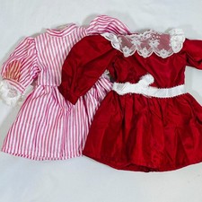 18" American Girl Doll Samantha's Cranberry Party Dress Striped Pink Birthday