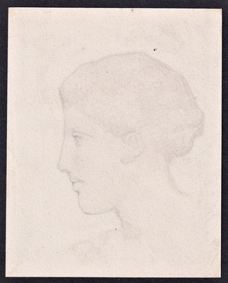 Jean-Paul Milliet - Head study of an ancient beauty Kopfstudie drawing dessin