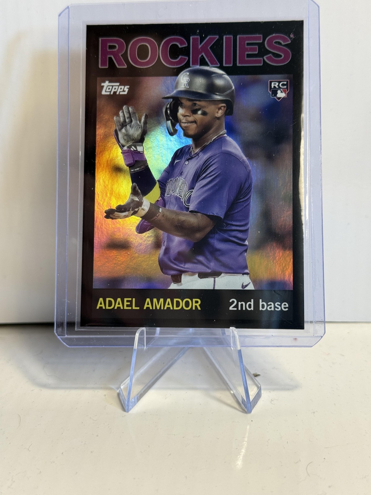 2025 Topps Archives #82 Adael Amador Black Foilboard