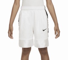 NWT Nike Dri-FIT Elite 23 Big Kids' Boys' Basketball Shorts WHITE/BLACK