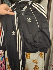 Adidas Boys Black Tracksuit Set 18-24M