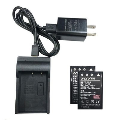 Battery and Charger for HDR-AC3 Camcorder, Included 2 NP-120 1700mAh Lithium ...