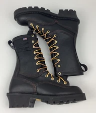 Danner Flashpoint Men's 10" Leather Plain Toe Boot Black Size 9 M