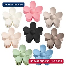 Flower Hair Clips 8PCS, Large Claw Clips for Women Girls Thick Thin Hair, Strong