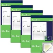 4 Pack Receipt Book, 4.17Inx7.2In Receipt Book with Carbon Copies, 2-Part Carbon