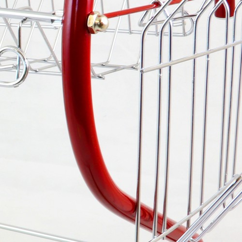 Better Chef DR-165R, 16-Inch, 2-Tier, Chrome Plated Dishrack in Red - Picture 3 of 4
