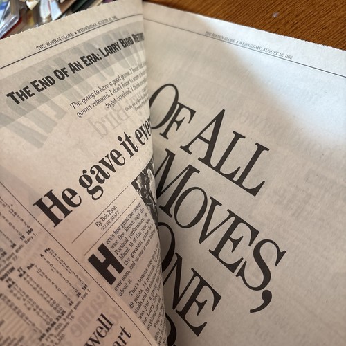 The End of an Era Boston Globe Special Section Larry Bird Retires Celtics 1992 - Picture 6 of 7