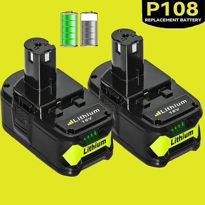 2Stück 18V 5Ah Akku für RYOBI One+ Plus Lithium RB18L50 P104 P108 P109
