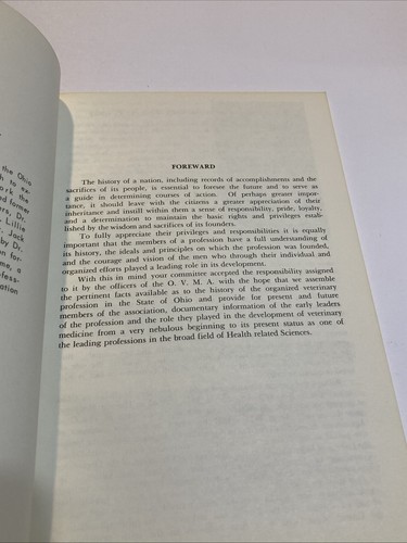 1970 History of Veterinary Medicine In Ohio Softcover 61 Pages - Foto 3 di 7