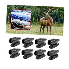 Deer Warning Whistle for Car, Self-Adhesive Animals Alert Warning Black/8PCS