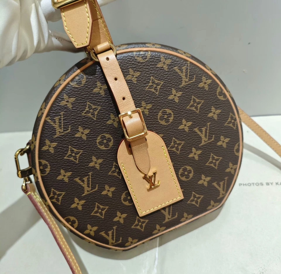Сумка через плечо Louis Vuitton с монограммой коричневая золотистая жесткая круглая - Изображение 3 из 4
