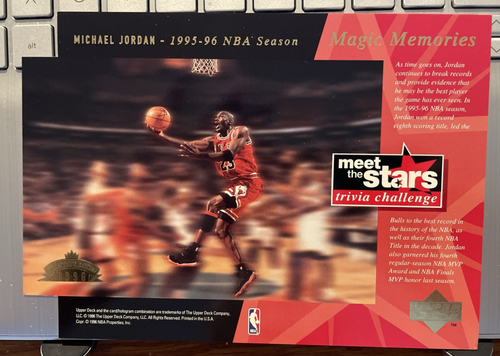 Michael Jordan Upper Deck Meet The Stars 2 Large Cards Lot 1984 and 1996 - Picture 2 of 10
