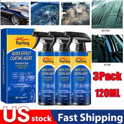 3PCS Car Coating Spray Set Quick Effect Coating Agent Quickly Coat Car Wax New