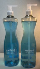 Method Liquid Dish Soap Sea Minerals Scent With Plant-Based Power 18 oz 2packs