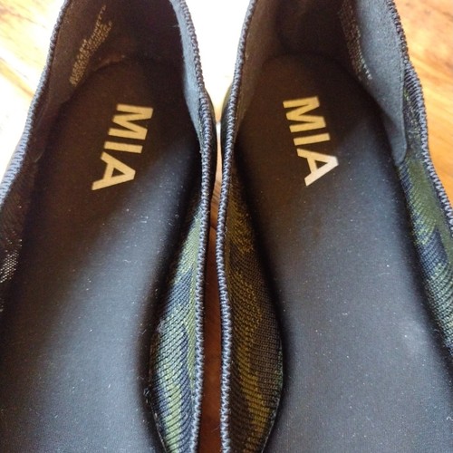 Mia Jennette Pointed Toe Ballet Flats Camo Print Black & Green Women’s Size 7.5M - Picture 10 of 12