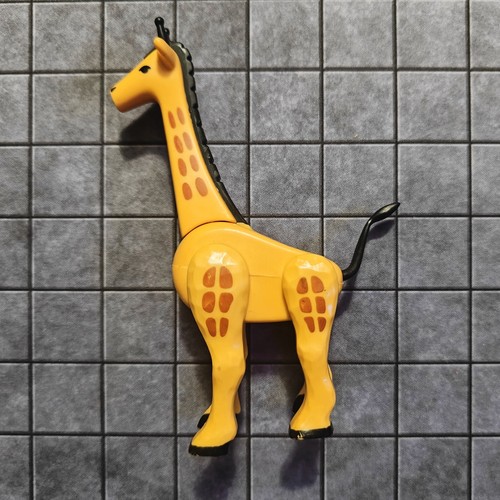 Vintage 70er Fisher Price Safari - Giraffe - Tier Spielzeug Figur Gelenk FUNKTIONIERT