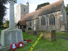 Photo 8x6 The war memorial and the Church of St Peter and St Paul, Harlin c2016