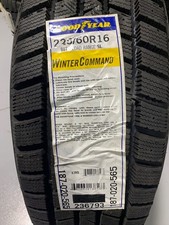 2 New 225 60 16 Goodyear Winter Command Standard Load Snow Tires