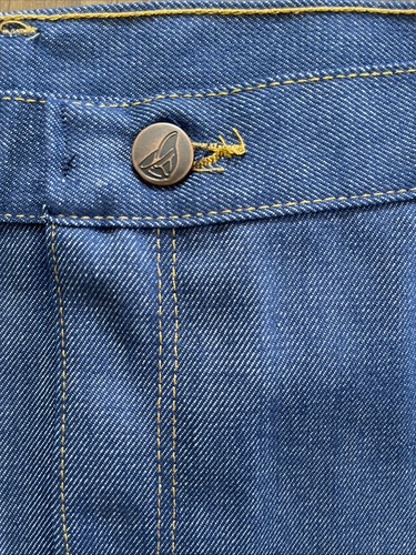 Red Kap Deadstock Blue Denim Pants size W41 L31 Orange Stitching Made in USA - Picture 7 of 18