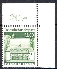 491 Bauwerke gro&szlig; 20 Pf Ecke or ** postfrisch
