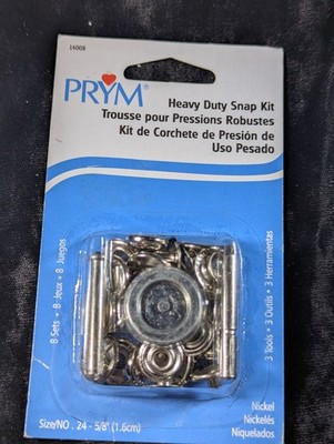 Heavy Duty Snap Kit 8 sets & 3 tools Size 24 ~ 5/8'' (1.6cm) Prym Dritz Sewing