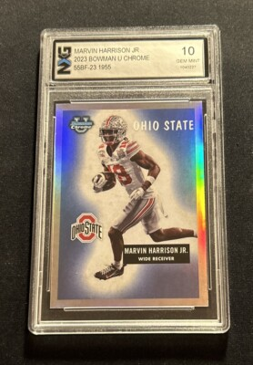 #ad Marvin Harrison Jr 2023 Bowman 1955 REFRACTOR Rookie Graded NXG 10 Gem Mint $19.99