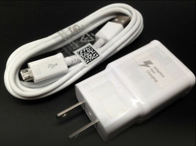 Fast Rapid Wall Charger Charging Cable Cord For Samsung Galaxy S6 S7 Note4 White