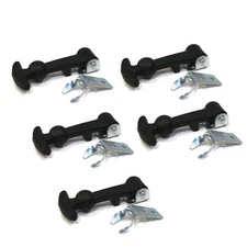 (Pack of 5) Hood Hold Down Latch Kit with Steel Mount & Rubber Easy Grip Handle
