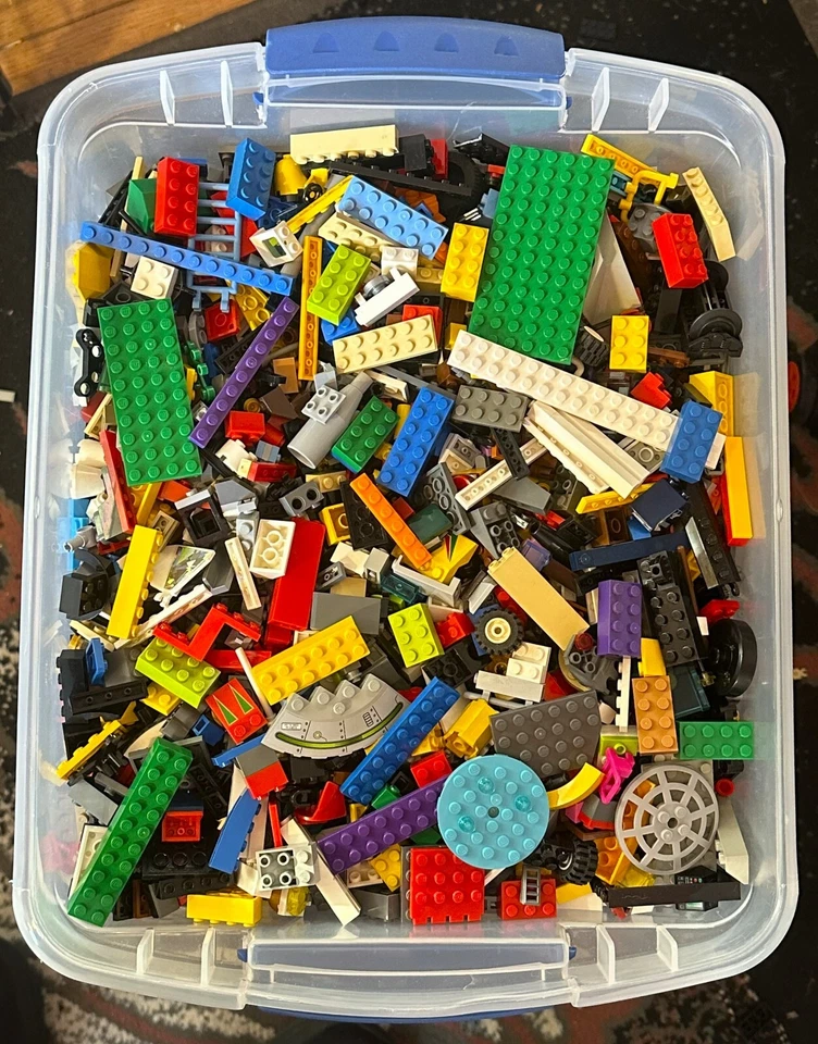 LEGO 4 lbs Pounds Random Building Parts Pieces Plates Bricks Washed Bulk Lot - Image 2 of 4