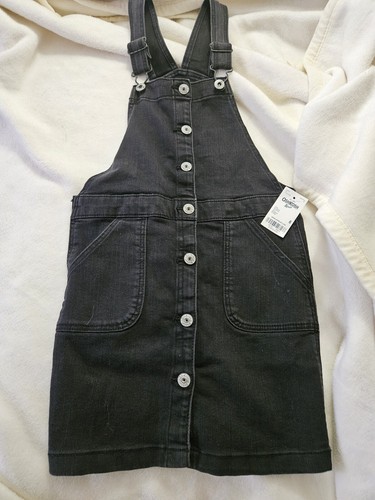 oshkosh b'gosh Vestback Youth Size 8 Girls Denim Bib Skirt Romper NWT