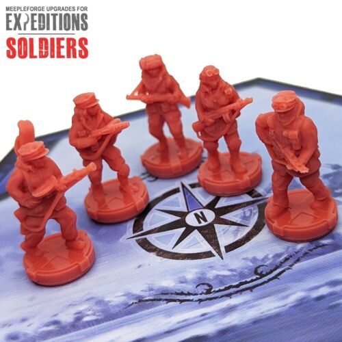 Soldados para Expediciones de Cisas - ROJO - 10 piezas - Trabajador Meeples mejorado - Imagen 4 de 10